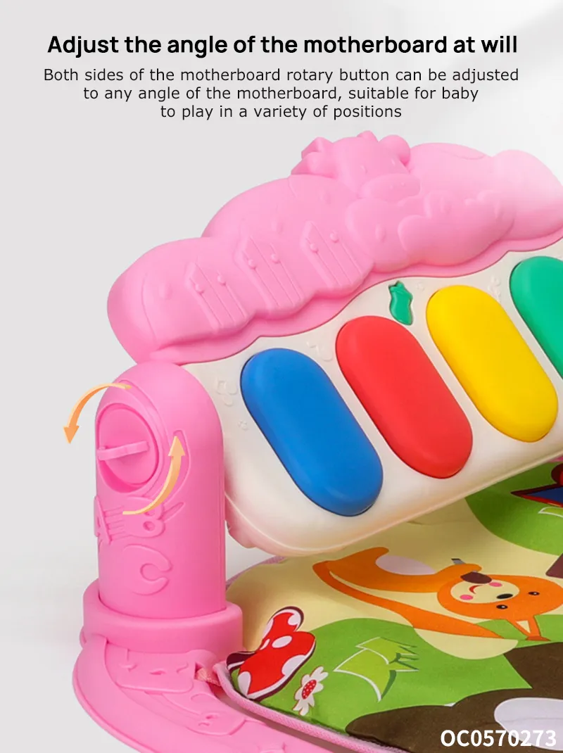 Baby Toy Keyboard Rattle Safe Foldable Training Sensory Crawling Baby Activity Music Play Mat