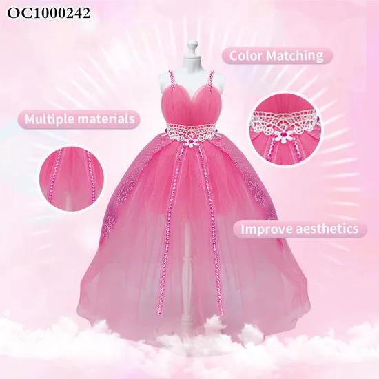 Custom Dress up Doll Set Wholesale Designer Clothing Game Toys with Crafts Accessories DIY for Kids