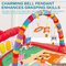 Musical Piano Pedal Baby Activity Sensory Play Mat Creative Flooring Crawling Mat with Hanging Rattle Toys