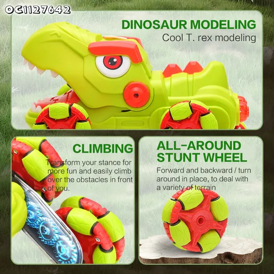 Wholesale Dinosaur RC Remote Control New Stunt Car Climbing Toy 360 Rotating
