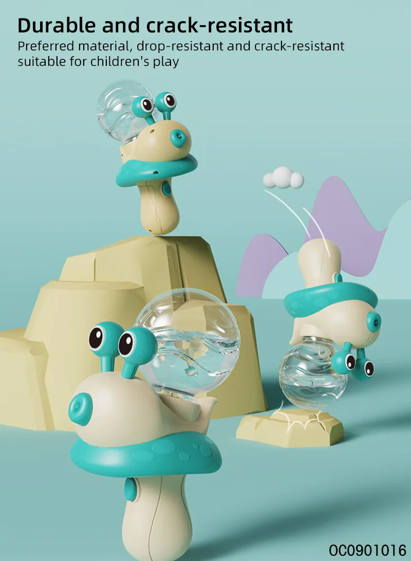 Cartoon Snail Animal Shape Plastic Wholesale Electric Automatic Spray Long Range Water Guns Toys for Kids