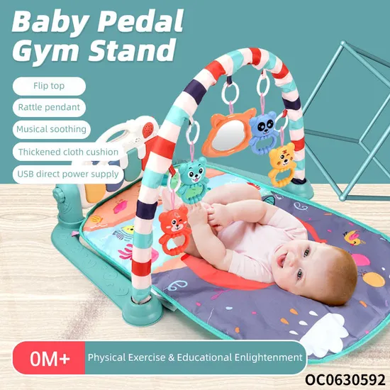 Hot Selling Safe Padded Keyboard New Born Baby Gym Play Mat for Floor with Musical Piano Playmat