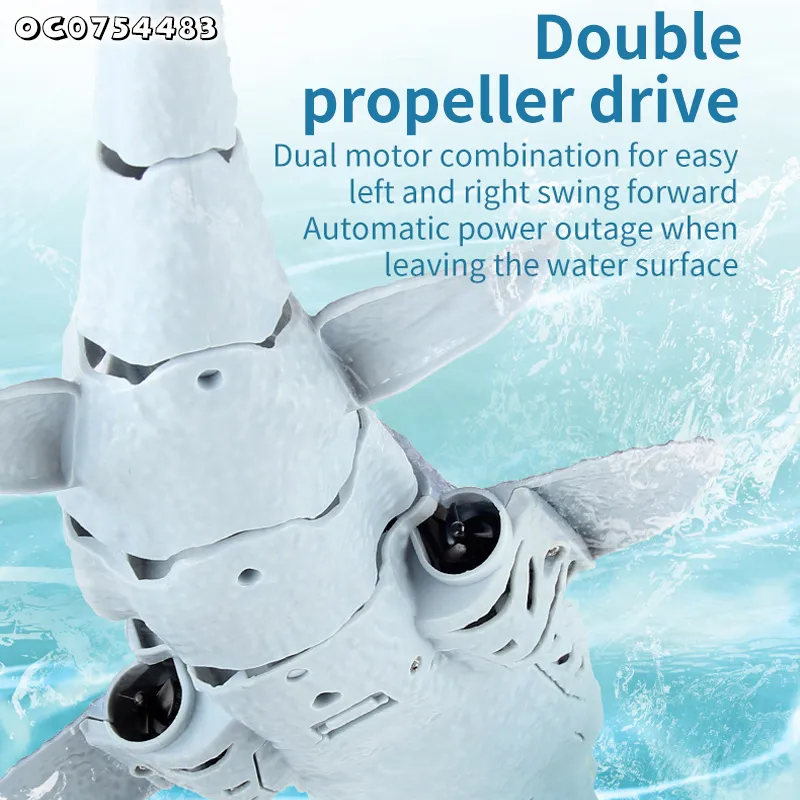 Easy Self Assembly Model Waterproof Remote Control Dinosaur Gray Customized Swimming Pool Plastic Toy Sea Animals for Kids Boys