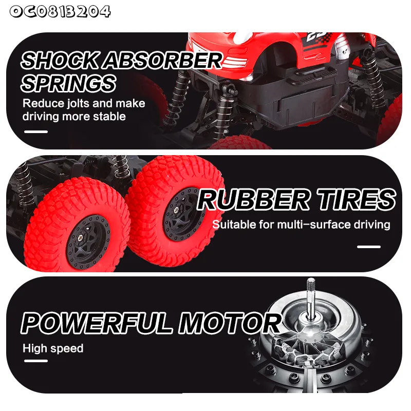 Rock Climbing Electric Toy Charging 6 Wheel 1: 16 Model with Remote Control off Road RC Car for Kids
