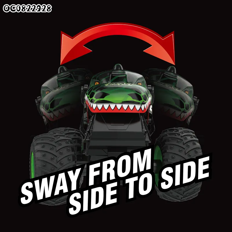 Remote Control 4WD Stunt Shark RC Car1: 20 Scale Model 360 Rotating Toy for Kids