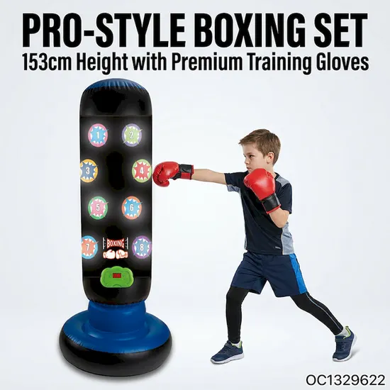 Children's Interactive Musical Inflatable Boxing Punch Bag Toy for Kids Indoor Sports