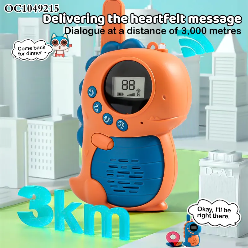 Portable Wireless Handheld Interphone Interactive Plastic Dinosaur Walkie Talkie Child Toy Electric for Kidchildren