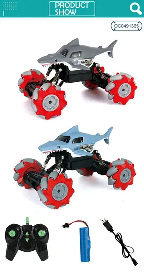 7 Channels Drift Stunt Shark off Road Remote Control RC Car for Kids