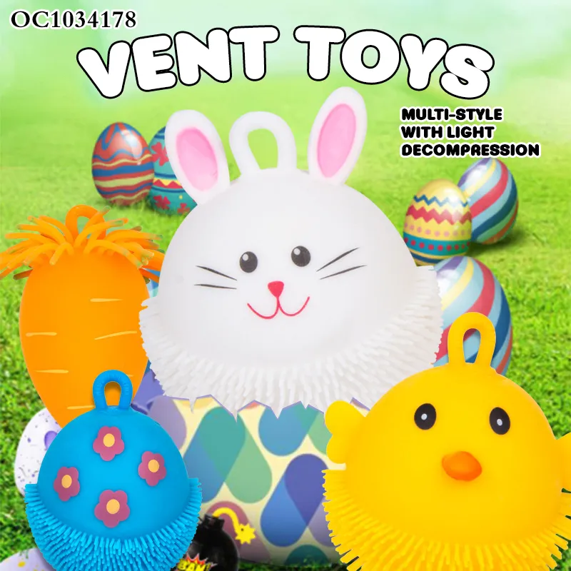 Children's Silicone Anti Stress Custom Rubber Squeeze Toys Manufacturer Stress Ball Squishy Stress Relief Toys with Light