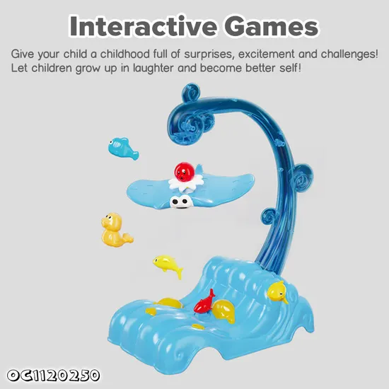 Sea Animals Theme Kids Stacking Balancing Coordination Training with Interactive Floor Board Game Toys Wholesale