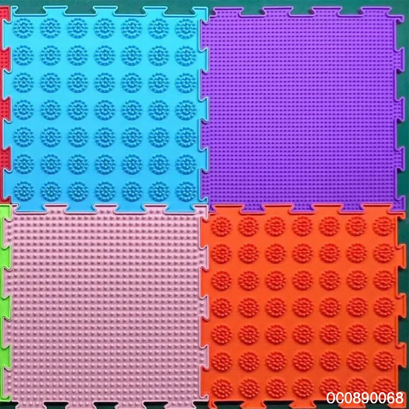 Wholesale 8PCS Different Color Funny Flooring Portable Foot Pressure Plate Massager Mat