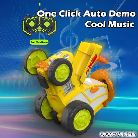Wholesale RC Hobby Kids Remote Control Stunt Car with Light and Music