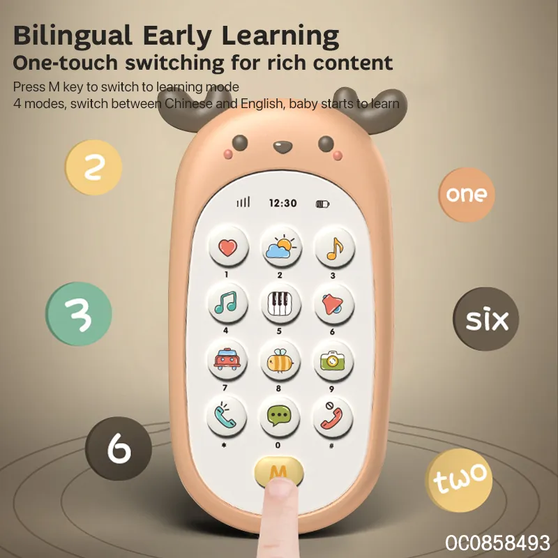 Cartoon Deer Other Baby Toys Early Education Electronic Sensory Musical Phone Toy Plastic
