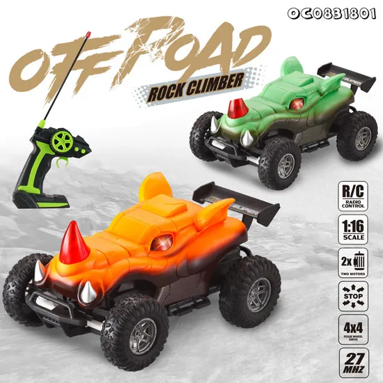 Wholesale Charging LED Lighted up Rhinoceros Plastic Toy Animal Mini 1: 16 RC Stunt and Drift Car for Kids Racing Game