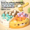 4 in 1 B/O Electric Lovely Cake Whack a Mole Game with Hammers for Toddlers