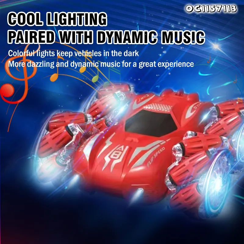 LED Lighting Wheels Remote Control Stunt Car Toy Drift RC Cars with High Speed for Wholesale