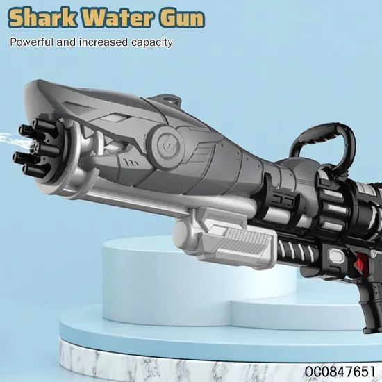 Summer Shooting Cool Shark Children Wholesale Plastic High Pressure Toy Water Gun for Kids