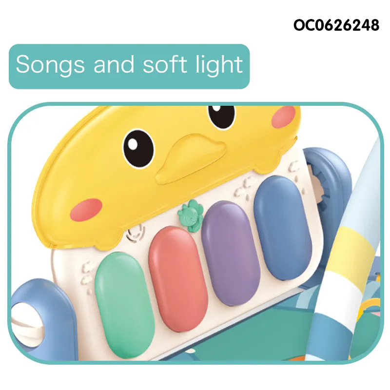 Newborn Pedal Musical Piano Creative Training Play Gym Soft Safe Mat with Hanging Toys
