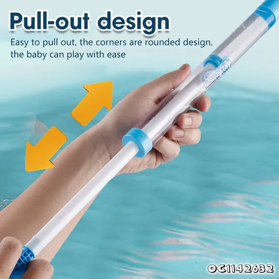 Transparent Water Pump Pipe Gift Plastic High-Pressure Toy Water Gun for Kids Children