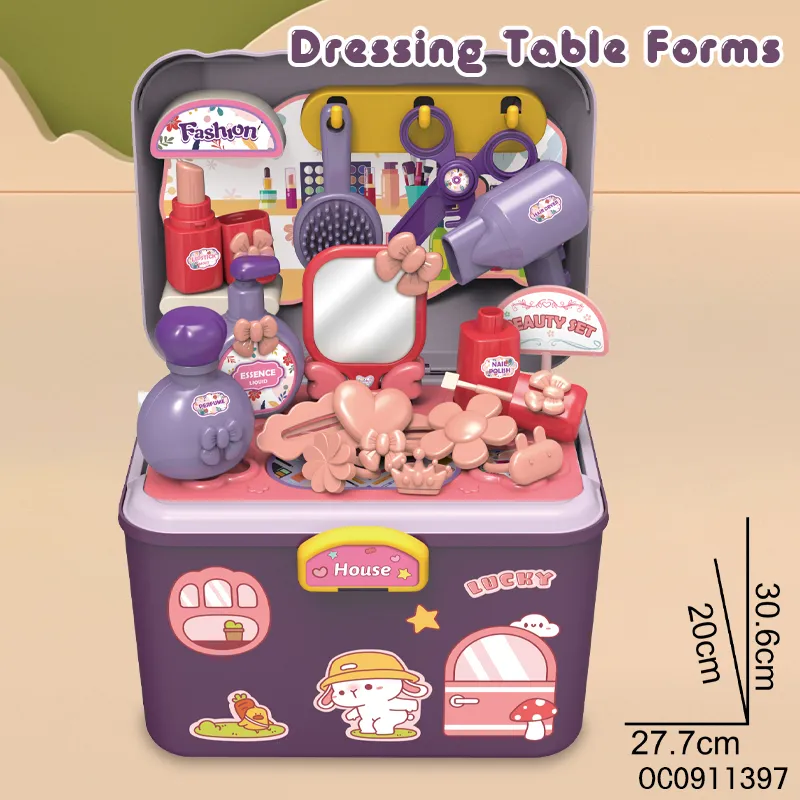 Plastic Girls Beauty Playing Set Fashion Toys Beautiful Lovely Girl for Kids