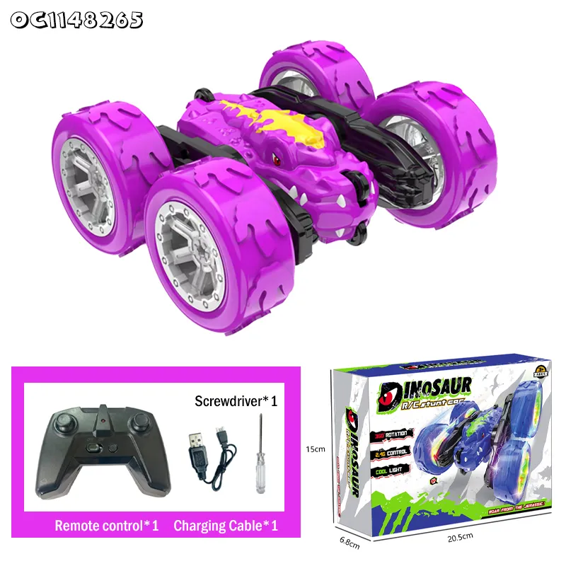 4WD 360 Flip Light up Stunt Rolling Remote Control Cars RC Stunt Toy Cars for Children