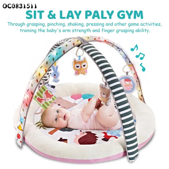 Hot Selling Baby Musical Hanging Rattle Toys New Born Soft Safe Cotton Baby Blanket with Cloth Book