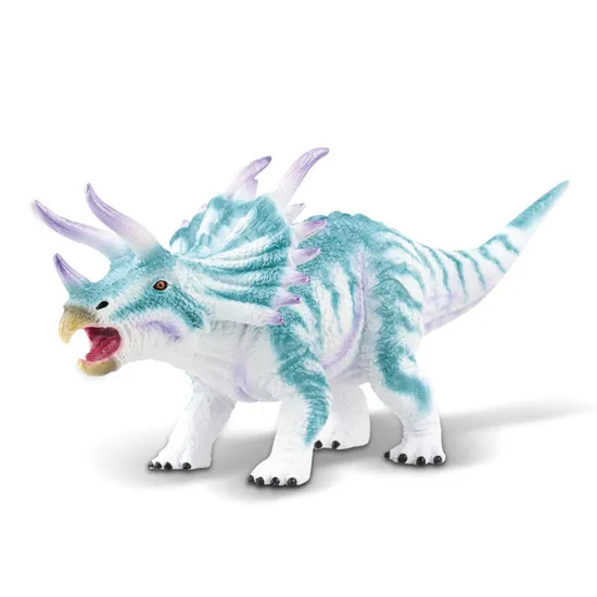 Styracosaurus Cognitive Educational Toys 3D Animal Collectable Simulation Realistic 4 Inch PVC Solid Dinosaur for Kids Boys
