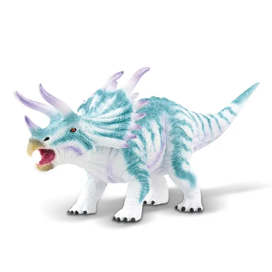 Styracosaurus Cognitive Educational Toys 3D Animal Collectable Simulation Realistic 4 Inch PVC Solid Dinosaur for Kids Boys