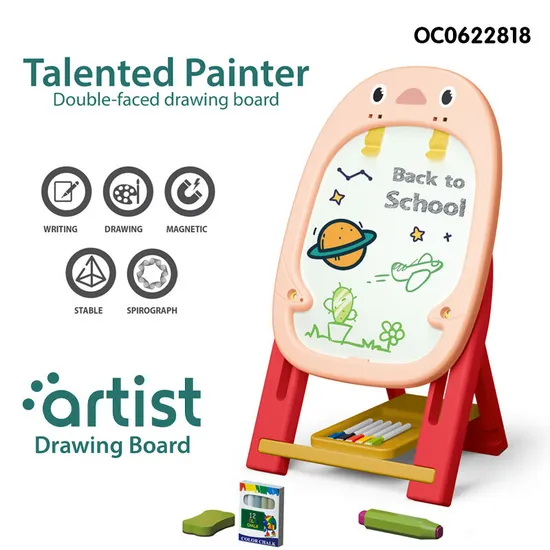 Popular Plastic Reusable Kids Double Sided Drawing Magic Montessori Educational Board