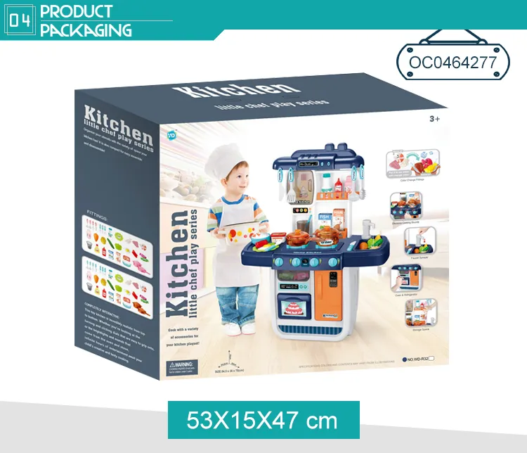 Wholesale New Cute Kitchen Pretend Plastic Children House Role Play Gift Set for Kids