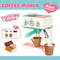 Wholesale Dessert Store Pretend Coffee Machine Plastic Pretend Food Role Play Kitchen Tool Toys for Kids