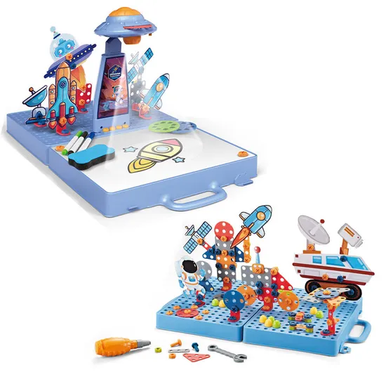 Wholesale Montessori Educational Toys 3D Creative Puzzle Painting Drawing Table Popular DIY Toy