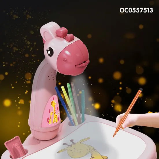 Kids Colour Set Toys Creative Projector Wholesale Magnetic Writing Drawing Table Board