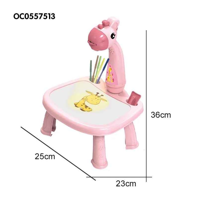 Kids Colour Set Toys Creative Projector Wholesale Magnetic Writing Drawing Table Board