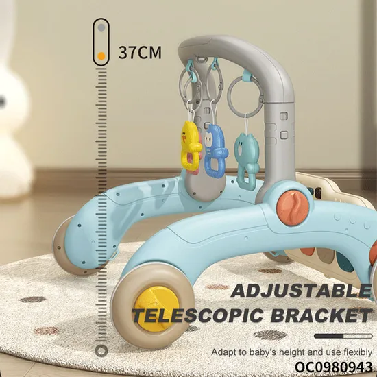 Wholesale New Model Gym Piano Playing Mat Plastic Frame Manufacture Multifunctional Funny 2-in-1kids Baby Walker