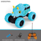 2 Channel Radio Control Toy Car Soft Glue Small Plastic Dinosaur Toys RC for Kids Mall with Remote Control with Light and Music