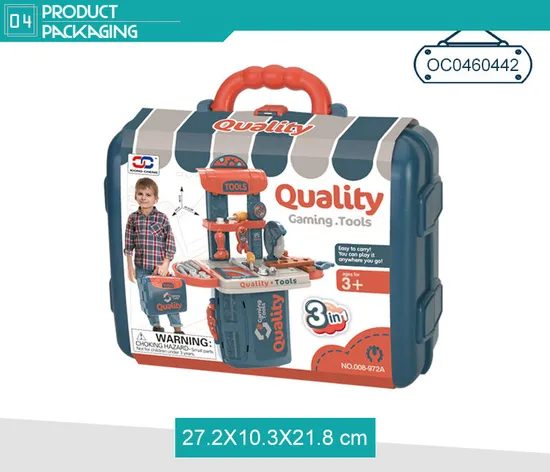 Boys Easy Carry Gaming Tool Box Set Mechanics Pretend Tool Toy