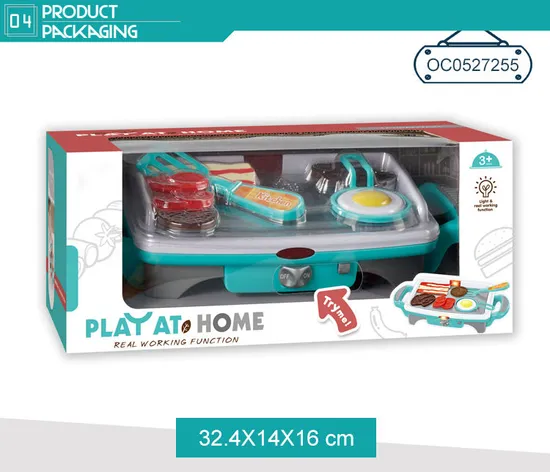 Wholesale Funny Pretend Barbecue Small Kitchen Toy Kids Gift Role Play Set with Sounds and Lights
