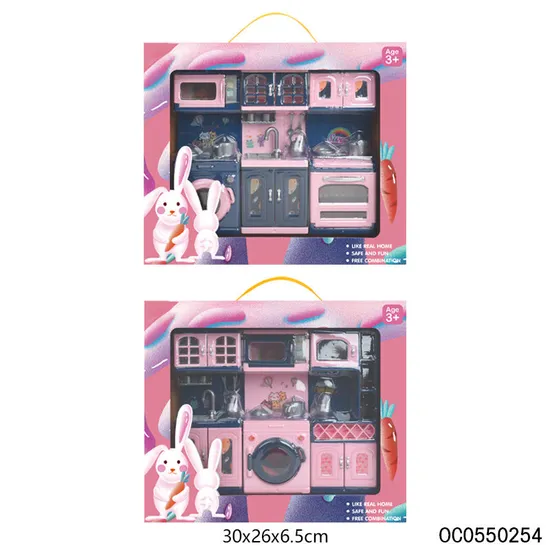 Wholesale Mini Children's Plastic Doll House Small Kitchen Cabinet Toys