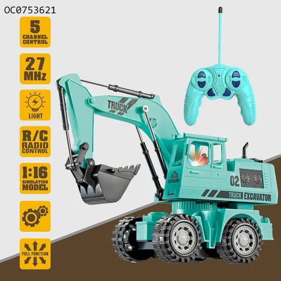 RC Miniature Excavation Equipment Remote Control Digger Kids Electric Construction Toys Excavator Electric RC Truck