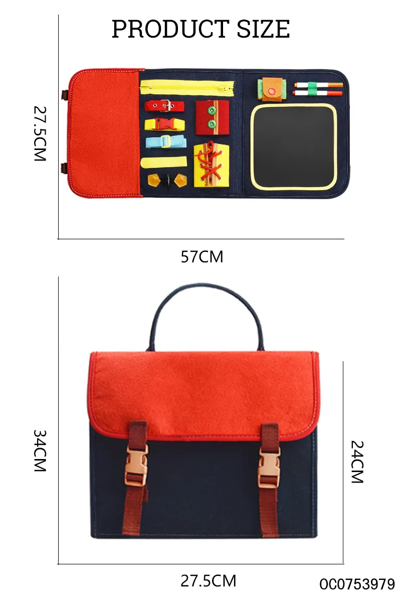 Wholesale Children 2in1 Learning Drawing Bag Kids Baby Montessori Magnetic Creative Writing Board