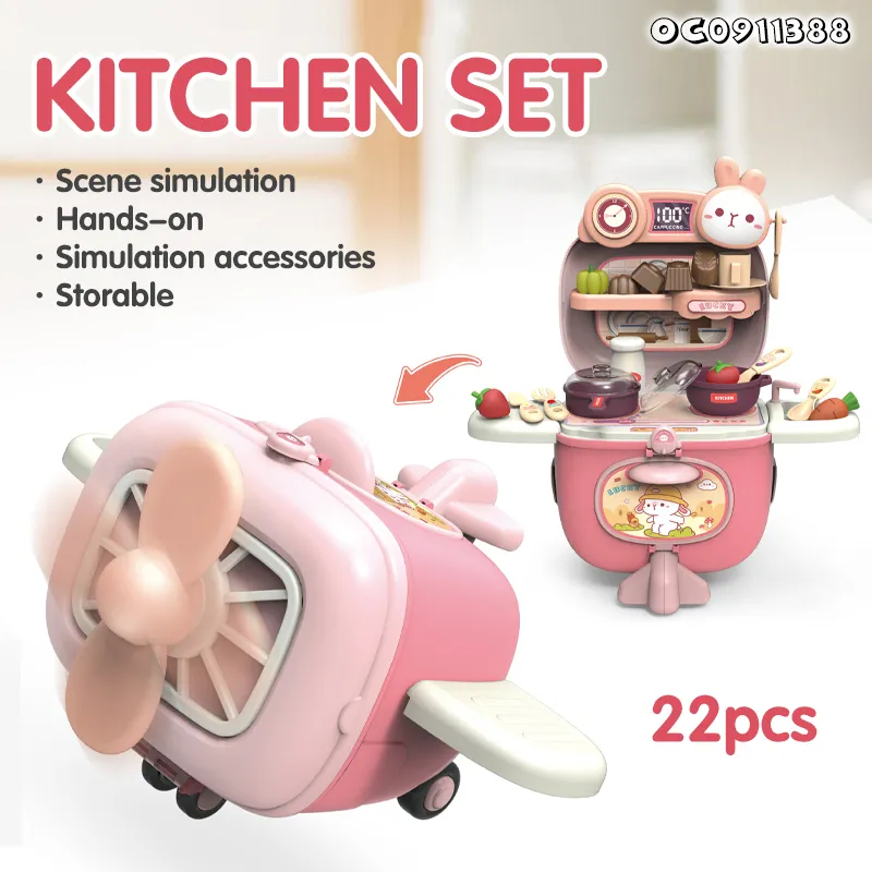 Wholesale Children Small Simulation Plastic Kitchen Mini Appliances Pink Cooking Pretend Toys for Kids