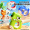 Wholesale Summer Beach 2026 Trendy Children Handled Electric Animal Cute Rechargeable USB Bubble Machine Toys Gun for Kids