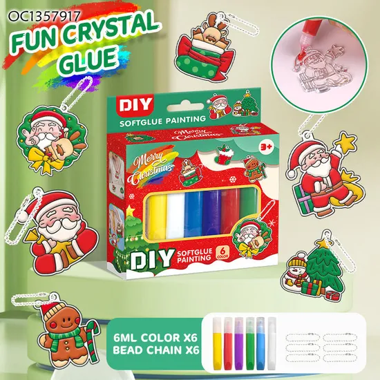 Popular DIY Color Art and Craft Material Handmade Keychain Christmas Painting Toys for Kid