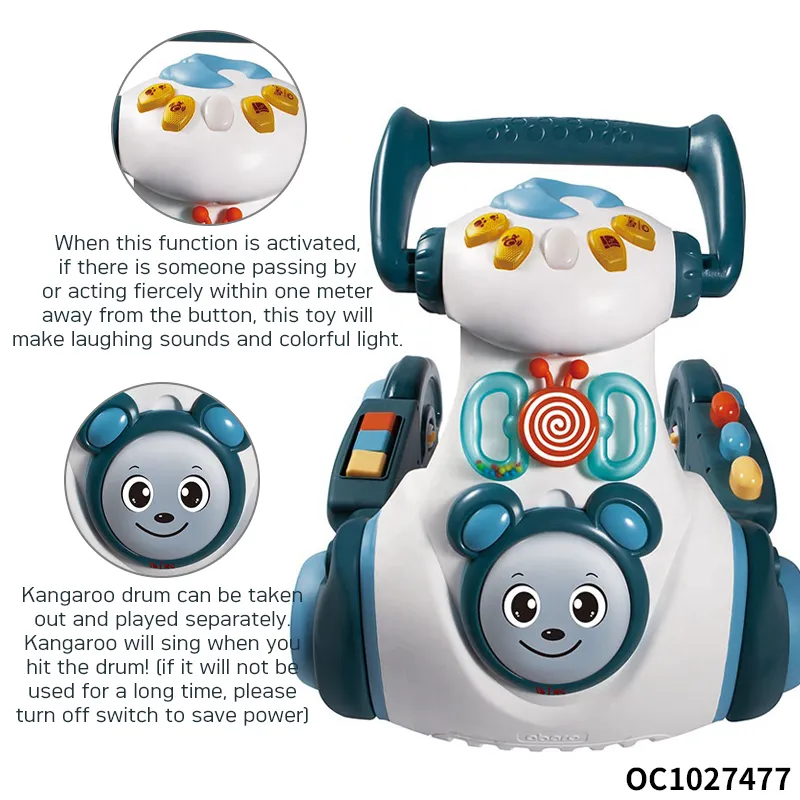 Wholesale Trainer Car Shaped Sit-to-Stand Learning Walker 2 in 1 New Model Infant Educational Baby Chair and Walker