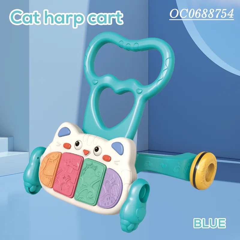 Cheap Plastic Toys Wholesale Designed Educational Standing Baby Learn to Walking Miusical Walker