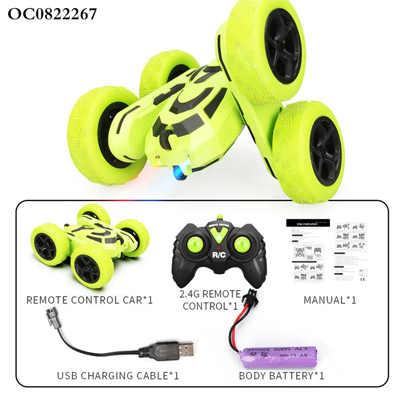 Wholesale Electric 360 Degrees Double-Sides Stunt Model Remote Control Toy Car