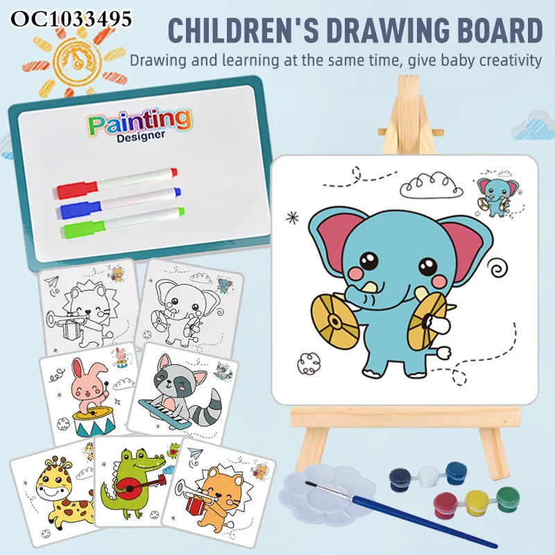 Cartoon Animals Creative and DIY Craft Art Toys Draw Double Sided Toys Wholesale Magnetic Writing Drawing Board