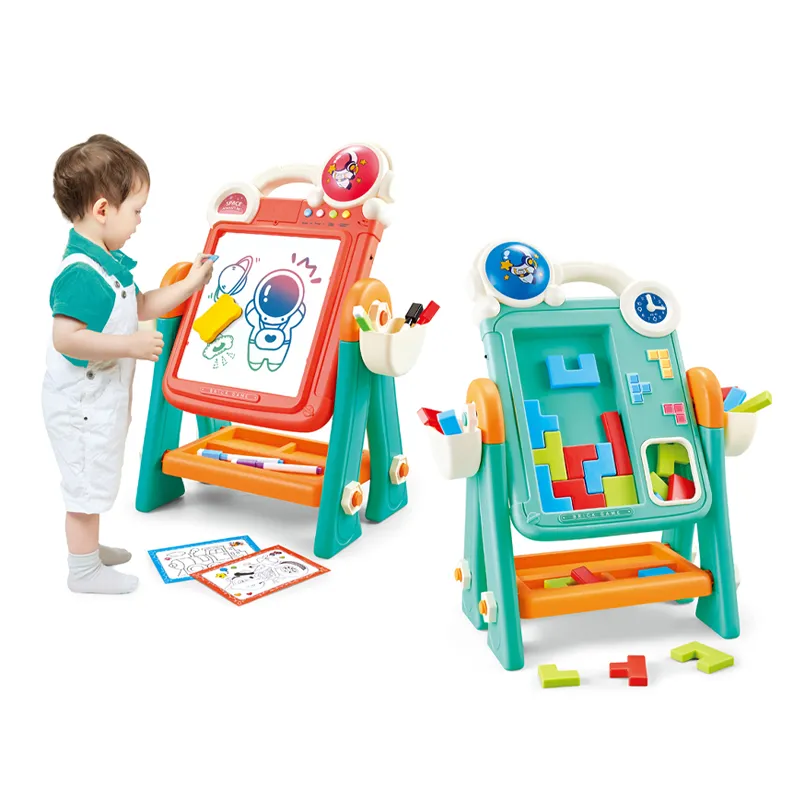 Montessori Building DIY Drawing Educational Kids Toys Wholesale Magnetic Writing Smart Drawing Board