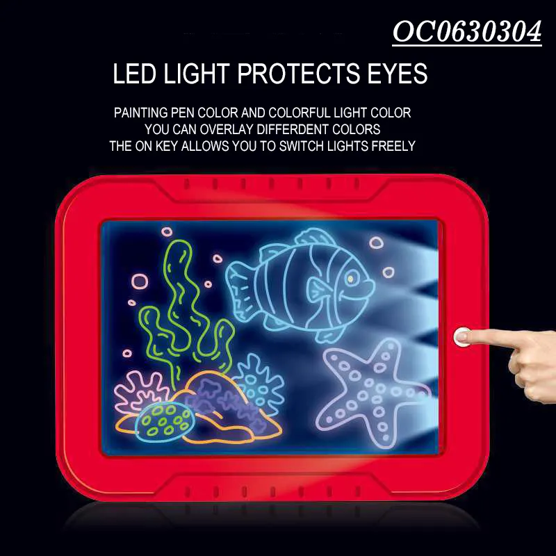 Wholesale Montessori Education Color Magnetic Electronic Magic 3D Writing LED LCD Drawing Boards for Kids